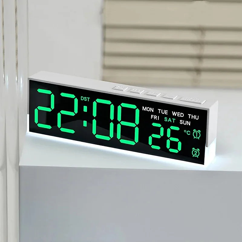 Minimalist Geometric Digital Bedside Clock